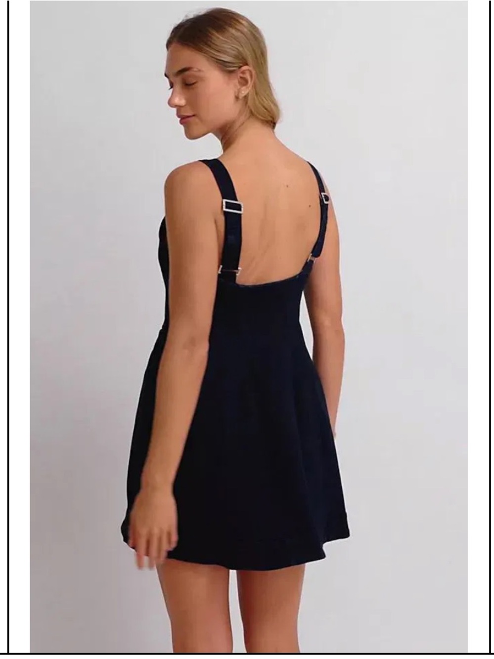 Free People Denim Mini Dress Size XS - Picture 2 of 10
